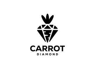 abstract carrots logo design , diamond shape concept