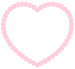 heart scallop frame isolated. Template for photo. Empty photo frame.
