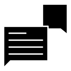 Fototapeta premium conversation, comment, dialogue, communication, chat box Icon