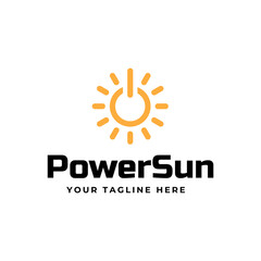 Solar Energy logo designs vector, Sun power logo