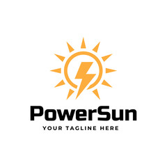 Solar Energy logo designs vector, Sun power logo