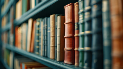 Russian literature books intertwined with international titles on a bookshelf 