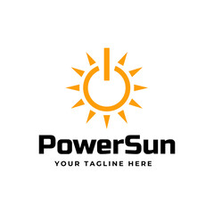 Solar Energy logo designs vector, Sun power logo
