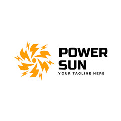 Solar Energy logo designs vector, Sun power logo