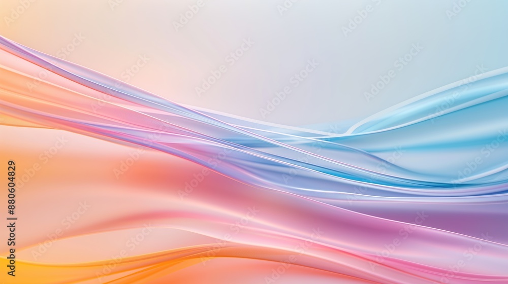 Aufkleber Smooth color transitions creating a gradient backdrop close up visual aesthetics vibrant overlay abstract design