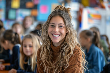 A School Teacher's Bright Smile