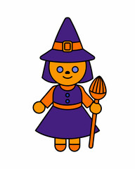 Spooky Halloween Witch Vector Art | Witch Hats and Broom Clipart | Halloween Witch Illustration