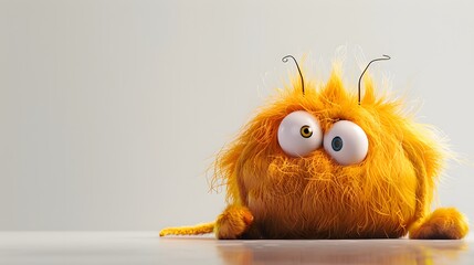 Fototapeta premium cute monster with fur