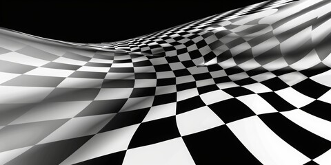 an image with an optical illusion, where black and white stripes are diagonally