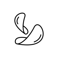 Potato chips outline icons, minimalist vector illustration ,simple transparent graphic element .Isolated on white background