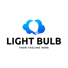 Light bulb logo design vector.