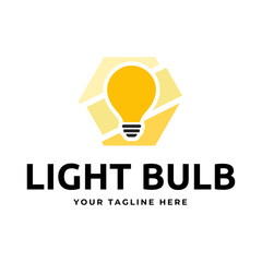 Light bulb logo design vector.