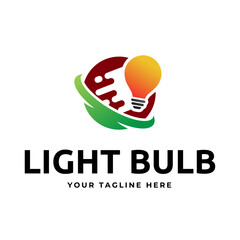 Light bulb logo design vector.