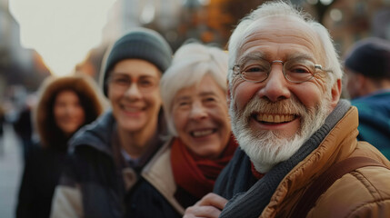 portrait of senior friends 
