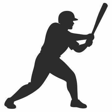 recommend clip art: Baseball player vector illustration, player vector art, Baseball player silhouette, Baseball player hitting ball