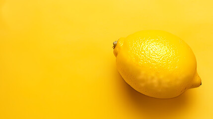 Lemons on yellow background