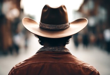 aring cowboy technology man bandana hat from a created statue sculpture religion historical building headdress history