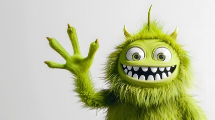 Fototapeta premium cute monster with fur
