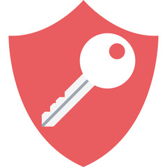 Protection Shield vector icon with isolated  background in flat style 