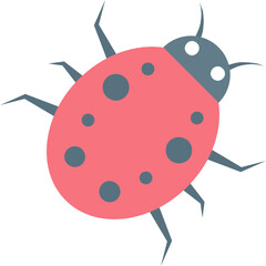 Internet Bug vector icon with isolated  background in flat style 
