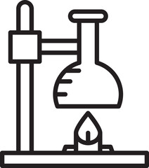 Flask on Bunsen Burner Icon