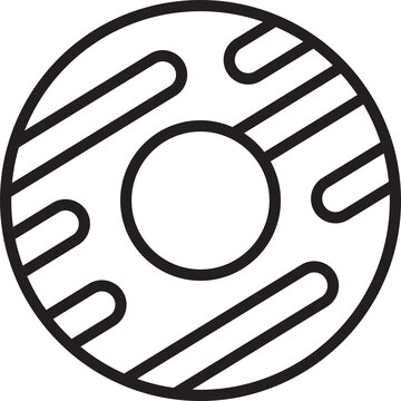 recommend clip art: Donut Icon Line Art