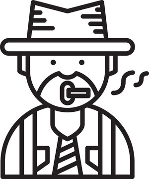 recommend clip art: Mafia Avatar Line Art