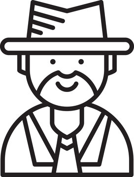 recommend clip art: Mafia Avatar Line Art