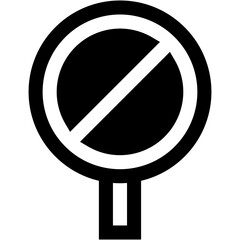 Vector Icon No Waiting, traffic sign, road sign, intersection, forbidden