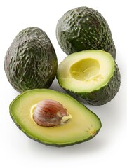 avocado isolated on white background