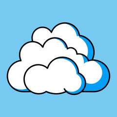 Cloud vector illustration, Cloud vector art, Cloud silhouette, cloud icon