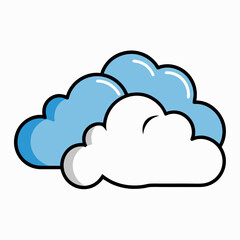 Cloud vector illustration, Cloud vector art, Cloud silhouette, cloud icon