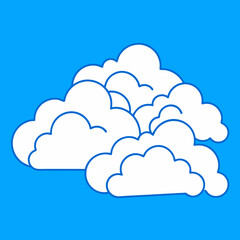 Cloud vector illustration, Cloud vector art, Cloud silhouette, cloud icon