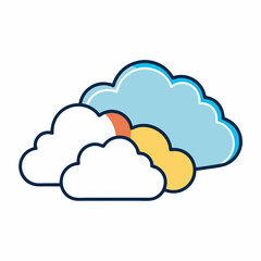 Cloud vector illustration, Cloud vector art, Cloud silhouette, cloud icon