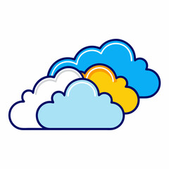 Cloud vector illustration, Cloud vector art, Cloud silhouette, cloud icon