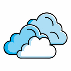 Cloud vector illustration, Cloud vector art, Cloud silhouette, cloud icon