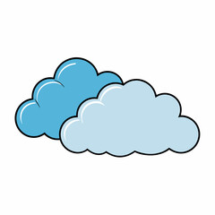 Cloud vector illustration, Cloud vector art, Cloud silhouette, cloud icon