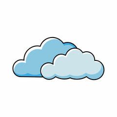 Cloud vector illustration, Cloud vector art, Cloud silhouette, cloud icon