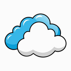 Cloud vector illustration, Cloud vector art, Cloud silhouette, cloud icon