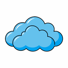Cloud vector illustration, Cloud vector art, Cloud silhouette, cloud icon