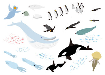 海の生き物セット01 © スタジオ　スパロウ