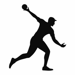 Baseball player vector illustration, Baseball player vector art, Baseball silhouette, Baseball player with bat icon