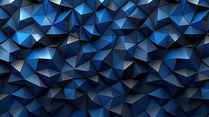 Obraz premium Sharp Blue Polygonal Shapes Forming a Textured Pattern, Suggestive of Modern Digital Art