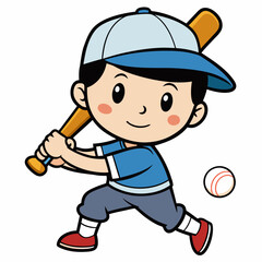 Baseball player vector illustration, Baseball player vector art, Baseball silhouette, Baseball player with bat icon