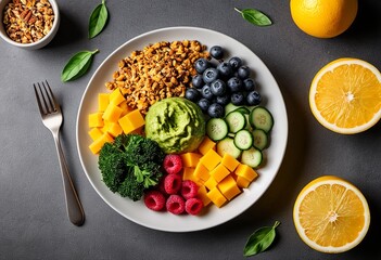 Eat Your Way to Wellness: A Colorful Plate of Nutrient-Rich Food