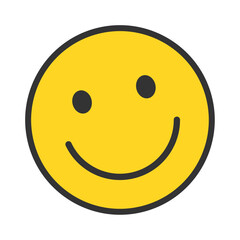 Smile face icon. Easy editable vector design.