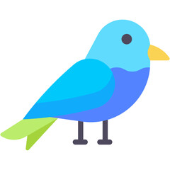 Vector Icon Bunting, Bird, Ornithology, Animals, Zoo, Animal