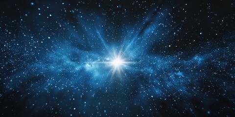 Dazzling Cosmic Explosion in Deep Space: A Star's Bright Supernova