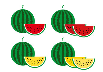 夏のスイカのイラスト19