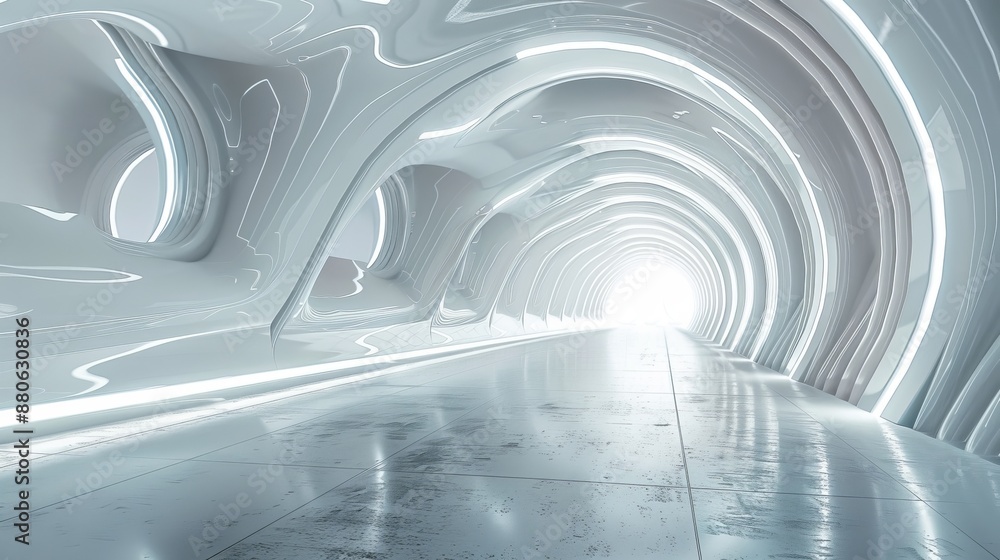 Poster white futuristic background with sleek modern technology design elements and abstract digital patter
